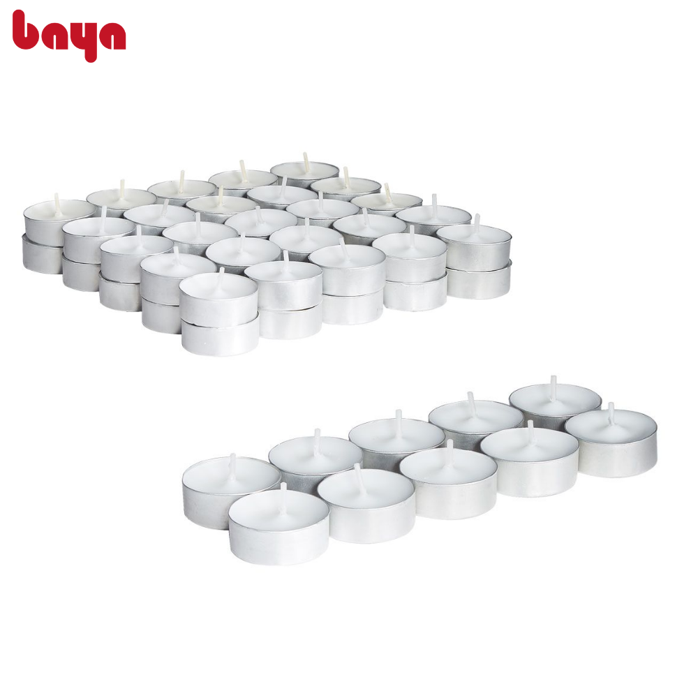 Nến Trà Không Mùi BAYA TEALIGHT FOX Sử Dụng Để Thắp Sáng, Đốt Tinh Dầu, Đun Ấm Trà Nhỏ Đồng Thời Tăng Thêm Nét Lãng Mạn, Ấm Cúng Cho Không Gian Nội Thất