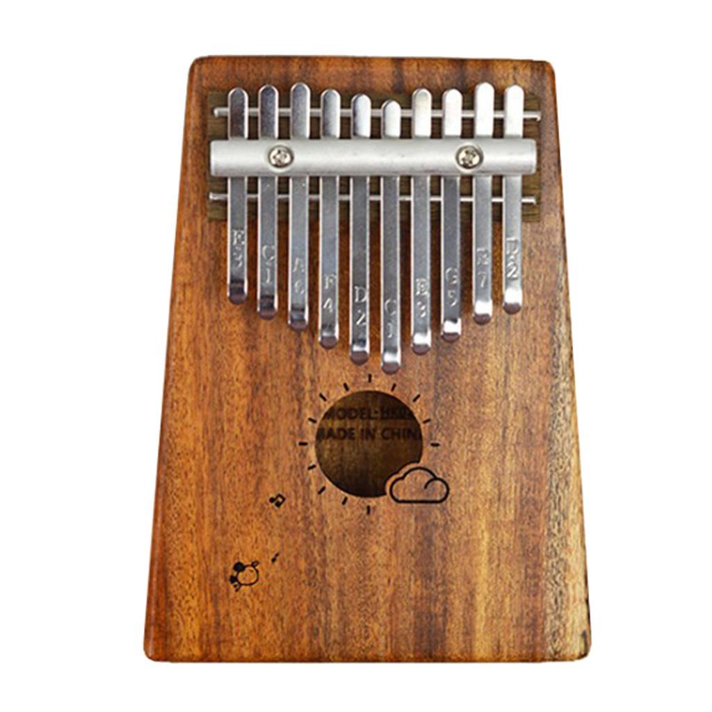 10 Key Kalimba Thumb Piano Mbira Solid Wood Musical Percussion