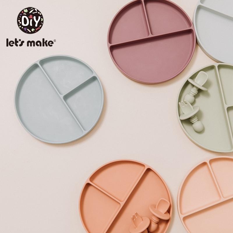 Ô Gấp Ngược Làm 3 Cái/bộ Ốp Dẻo Silicon Giỏ Muỗng Nĩa Cho Bé Bộ Đồ Ăn Thực Phẩm Không Chứa BPA Hút Khay Chống Trơn Trượt Trẻ Em sản Phẩm Ăn Tối