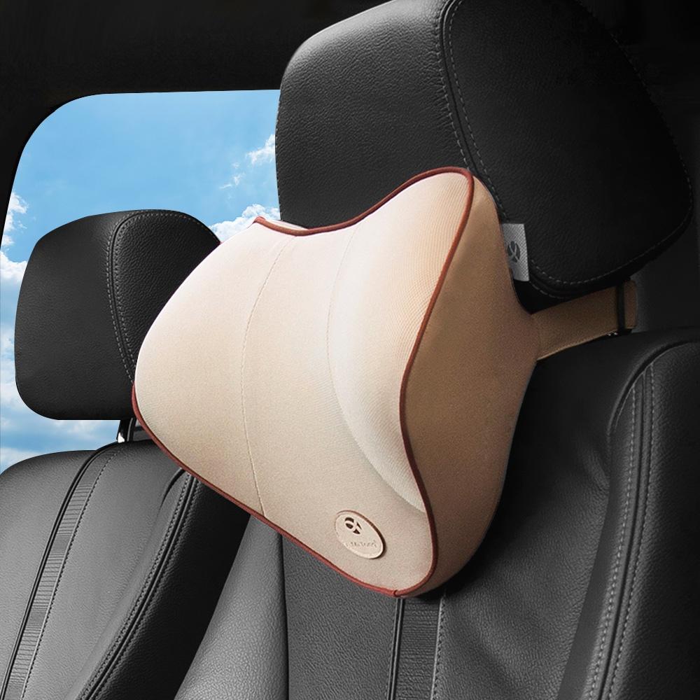 Gối kê cổ bằng mút hoạt tính 3D thoáng khí tiện dụng cho ghế ngồi xe hơi/ xe hơi