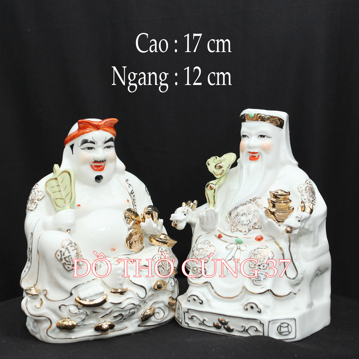 [ Cao 17 cm ] TƯỢNG THẦN TÀI - THỔ ĐỊA  - MEN SỨ TRẮNG