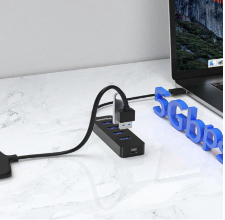 BỘ CHUYỂN USB3.2 TYPE-C RA 4 USB VÀ 1 TYPE C H1117A UNITEK - HÀNG CHÍNH HÃNG