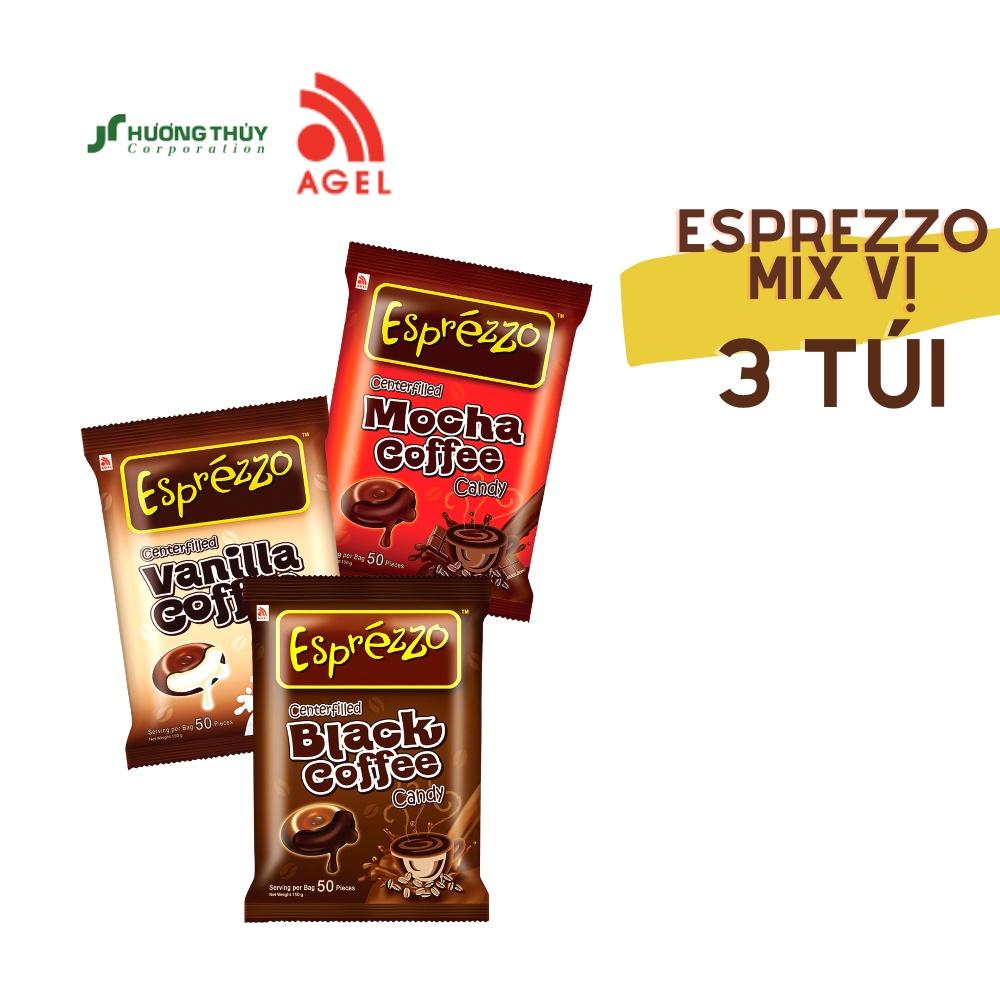 Kẹo Esprezzo Đầy đủ 3 vị Cà phê - Vani- Mocha