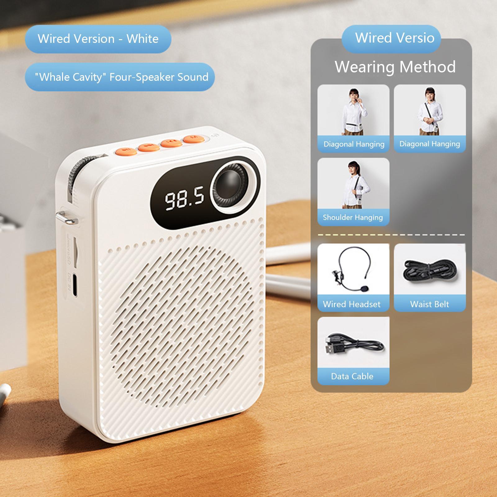 Voice Amplifier Personal Voice Amplifier Portable Speaker Mic Portable Voice Amplifier for Teachers Training Presentation Tour Guide