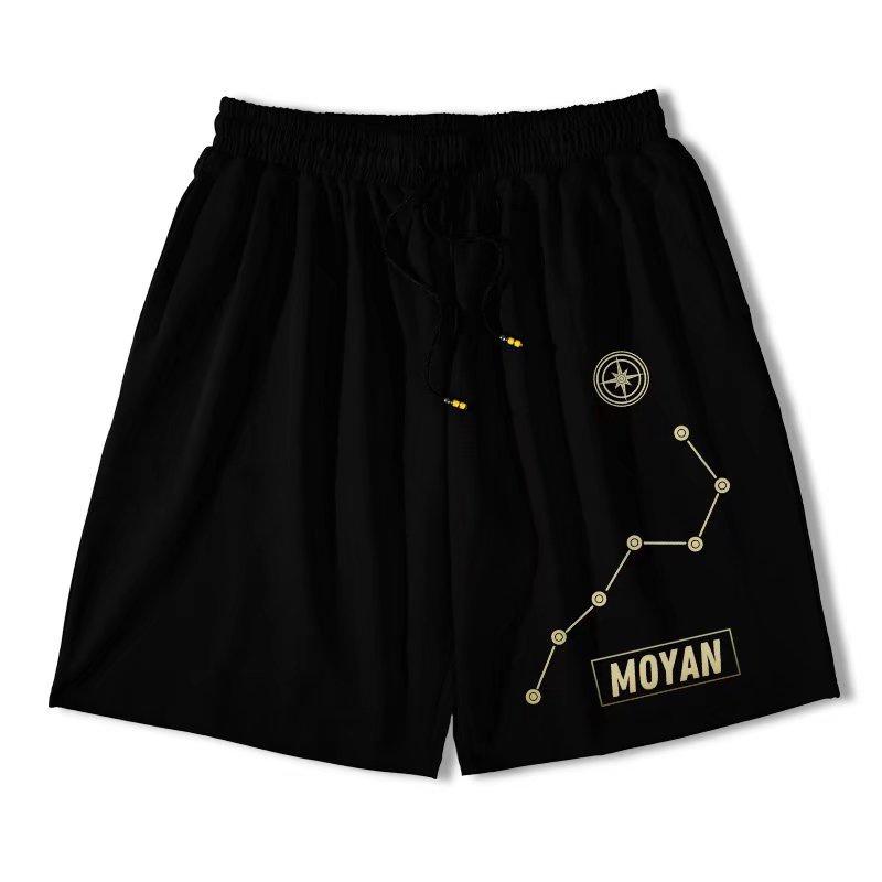 Quần short Nam size Lớn In Họa Tiết Nghệ Thuật Thời Trang - black,XL
