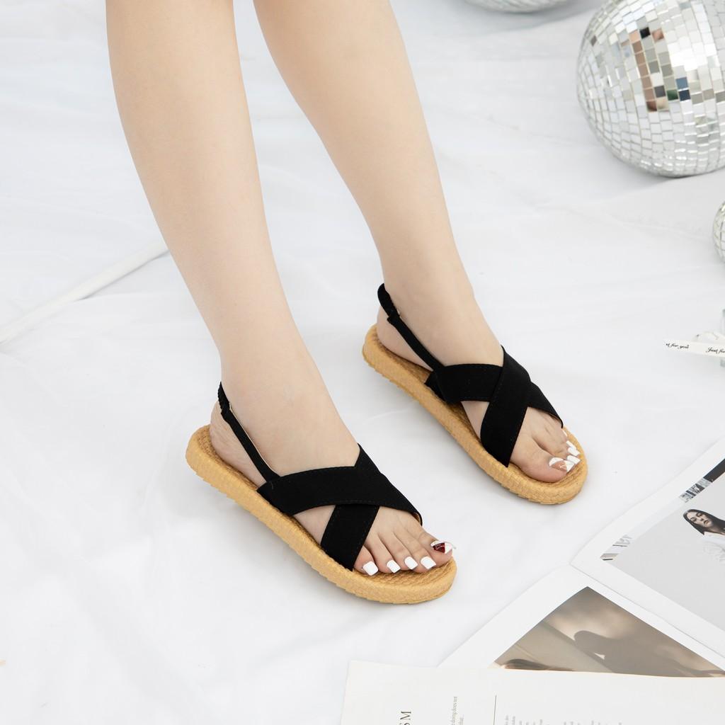 GIÀY SANDAL NỮ THỜI TRANG MWC - SANDAL ĐẾ CAO SU BỆT - GIÀY SANDAL QUAI CHÉO CÁ TÍNH NUSD- 2721