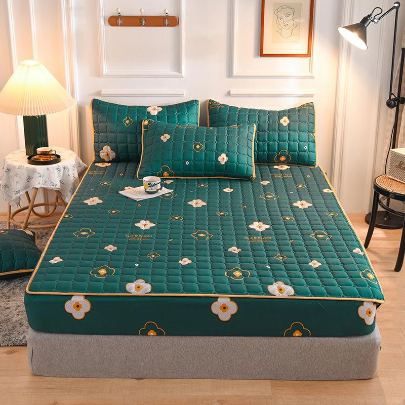 Bông Trang Bị Tấm Với Thun Tất Cả-Đã Bao Gồm Drap Giường Mài Mền Chần Gòn Giường Bọc Nệm Chống Thấm Không Vỏ Gối