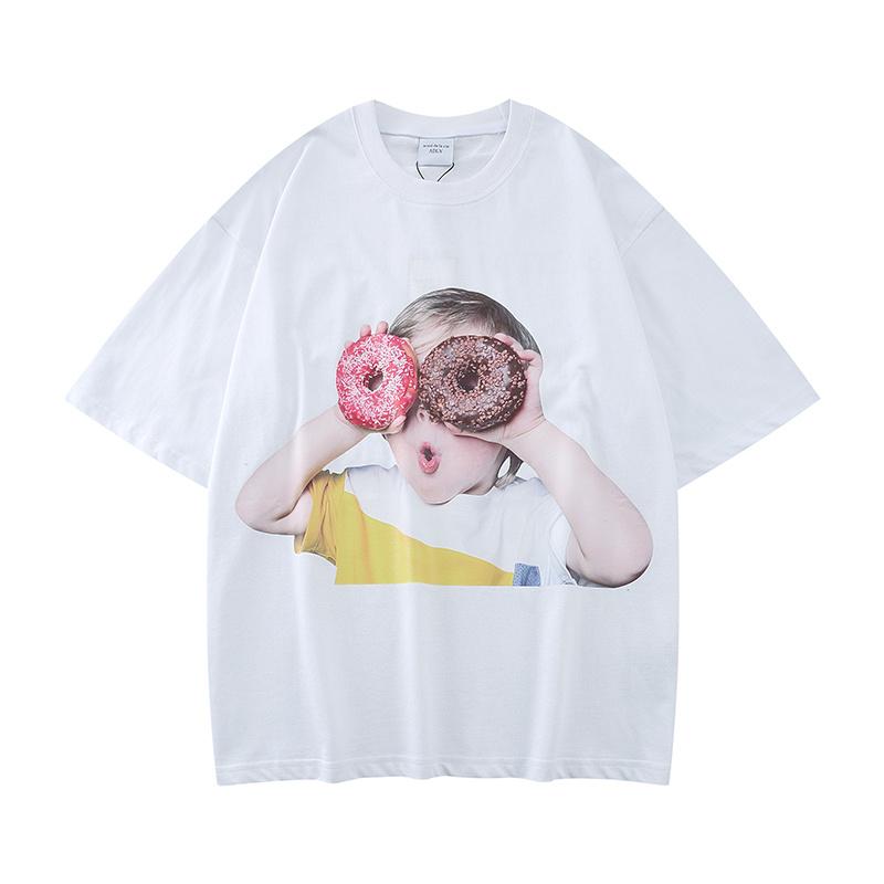 Áo Thun Tay Ngắn In Hình Bánh Donut Thời Trang Unisex