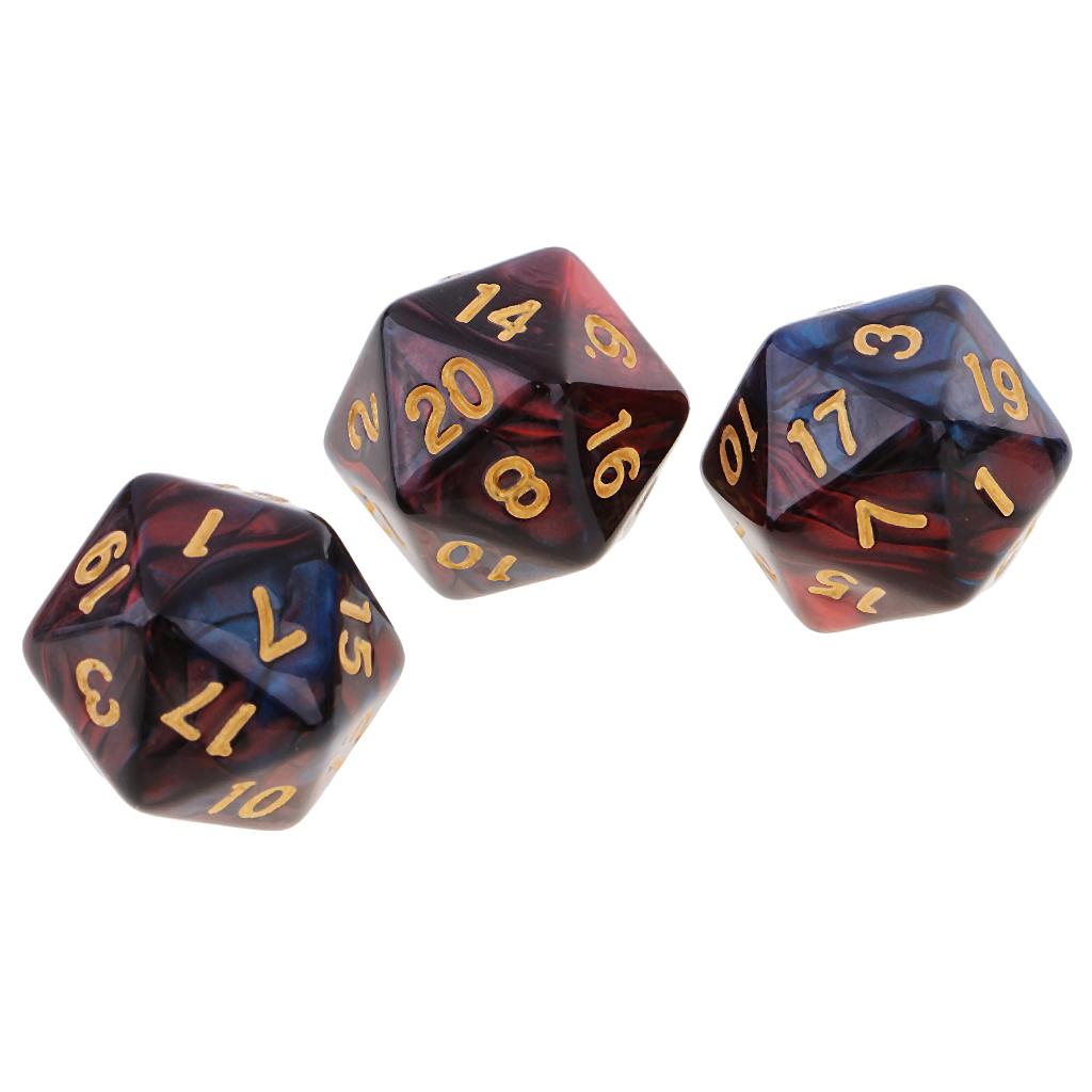 10pcs 20 Sided Dice D20 Polyhedral Dice for Dungeons and Dragons Dice Gift