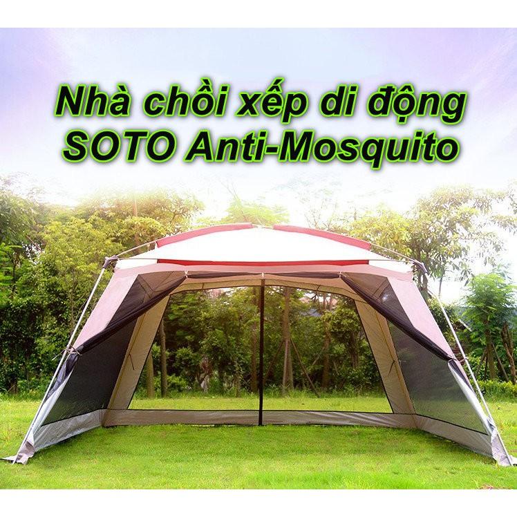 Nhà đi du lịch dã ngoại xếp gọn cho 8 người SOTO Anti-Mosquito có lưới chống muỗi và côn trùng