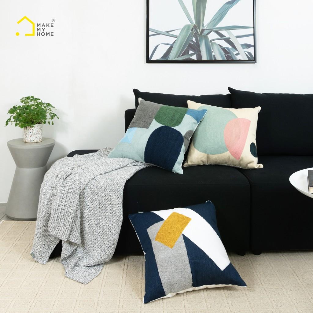 Gối Vuông Trang Trí, Gối Sofa Đơn Giản  Make My Home Piece