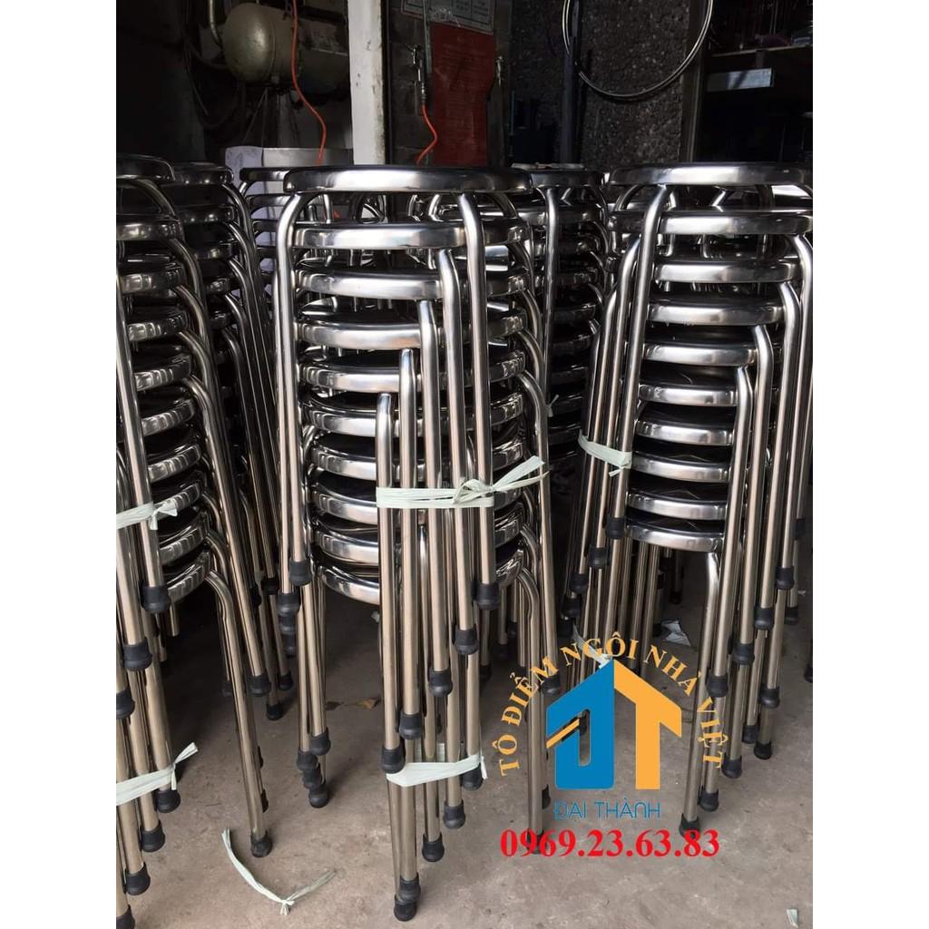 Ghế đẩu inox chân cao BẢO AN loại tốt