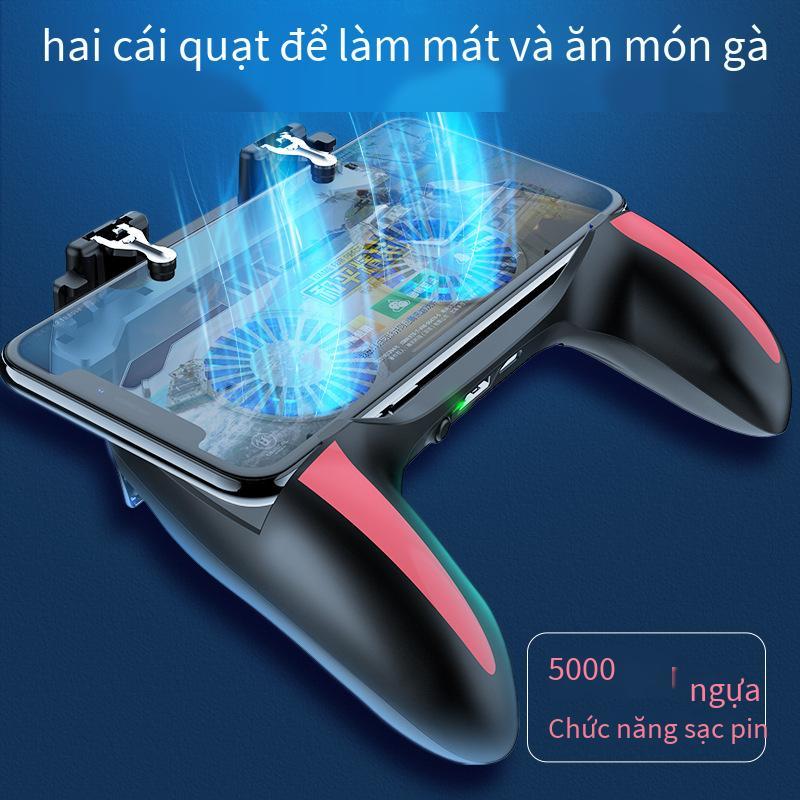 Phong cách mới nhất Bộ tản nhiệt điện thoại di động H10 ăn gà hiện vật quạt đôi trò chơi di động ăn nút gà Tay cầm làm mát trò chơi Jedi