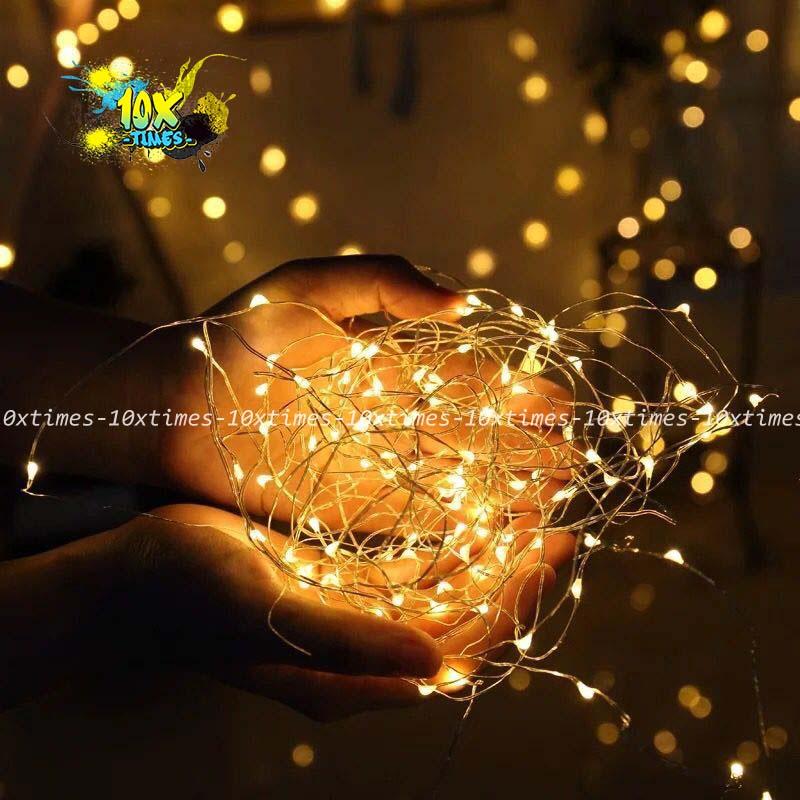 Đèn led trang trí, đèn đom đóm fairylight light decor nhà cửa trang trí hộp quà, có sẵn pin, chụp ảnh