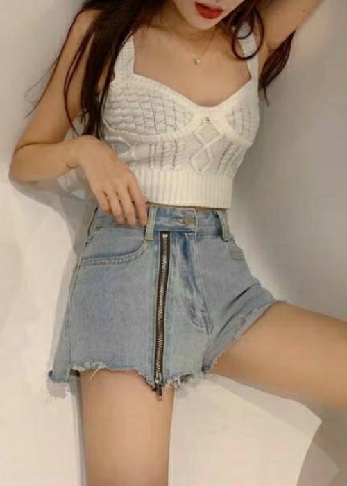 Quần short jeans tua dây kéo Mã: QN925