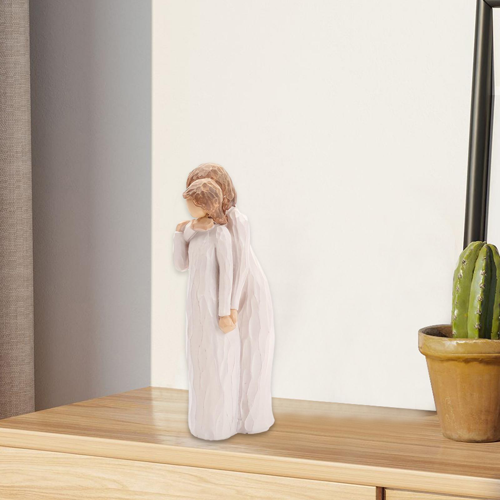 Angel Figurine Modern Creative Angel Statue for Entryway Home Office Desktop