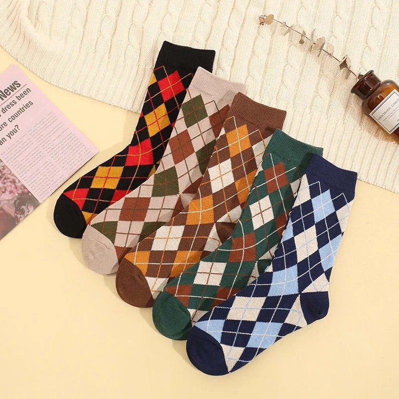 SET 05 VỚ QUẢ TRÁM CAO CỔ NAM, NỮ - Chất liệu 90% cotton tất mềm nhẹ và đàn hồi