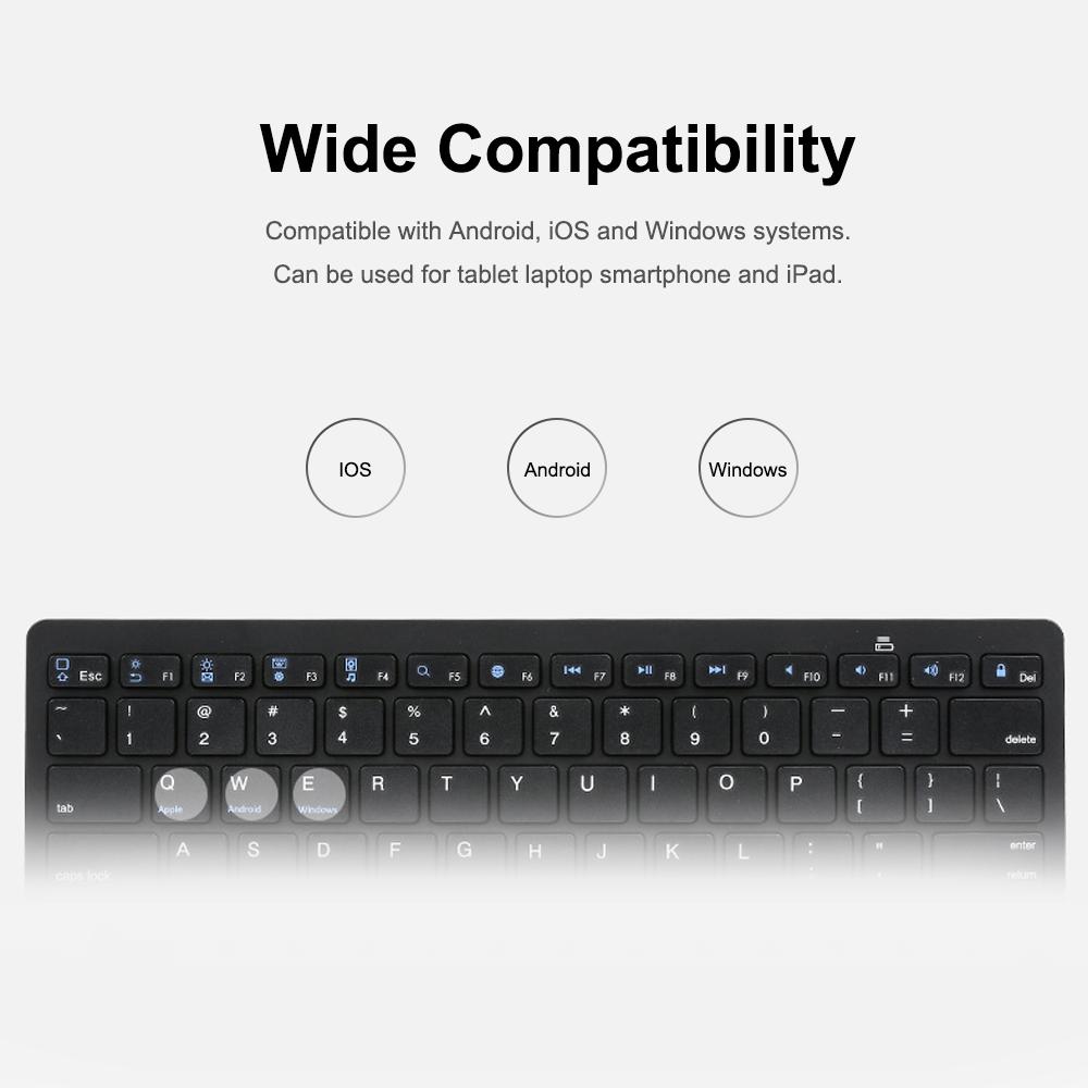 Bàn phím không dây di động BT3.0 cho iOS Android Windows