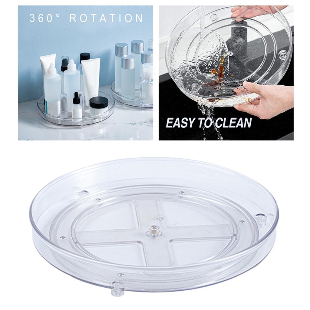 Rotatable Food Storage Container Countertops Spices Condiments Rack 1 Tier