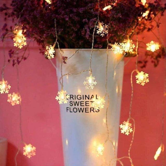 ĐÈN NHÁY TRANG TRÍ HÌNH HOA TUYẾT 4M 20 BÓNG