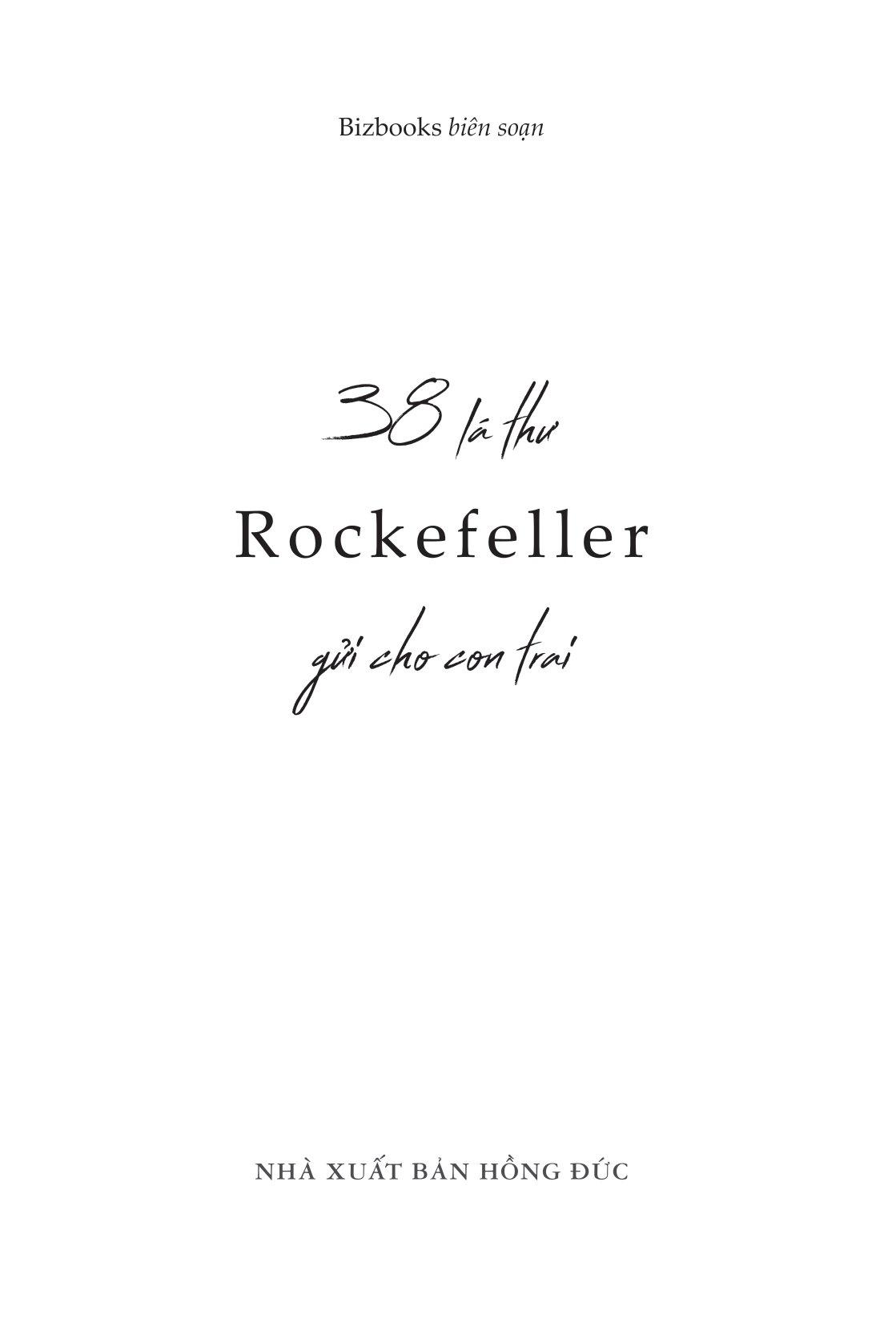 38 Lá Thư Rockefeller Gửi Cho Con Trai