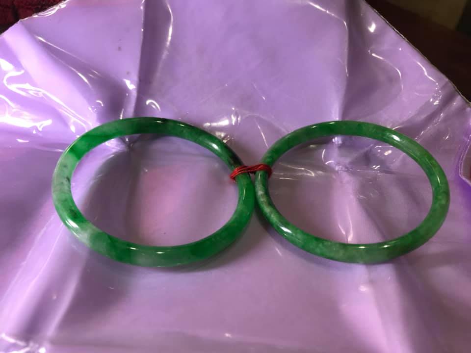 1 CHIẾC VÒNG XANH NGỌC NGỌC 50MM CỌNG TRÒN NHỎ LẺ CHẤT LIỆU ĐÁ CẨM THẠCH Size 50MM x Dầy 5mm NỮ 45Kg - 54Kg