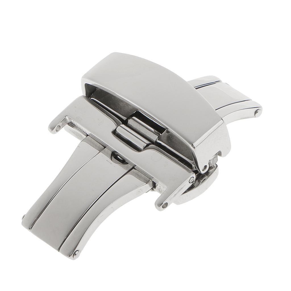 Stainless Steel Butterfly Clasp Watch Buckle Belt Band Strap Clasp 22mm