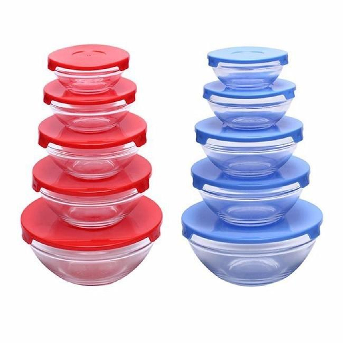 BỘ 5 BÁT THỦY TINH CÓ NẮP - JL