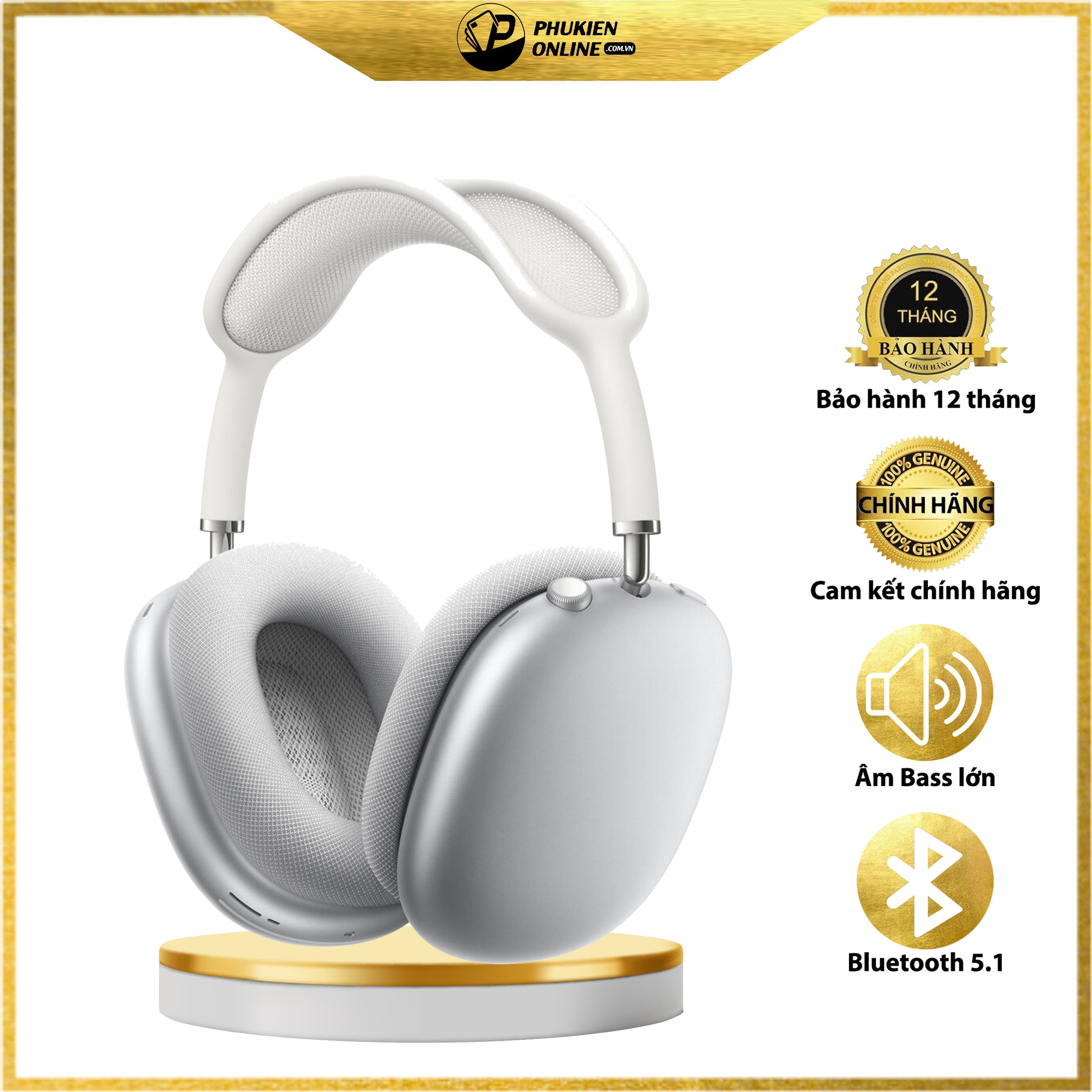 Tai Nghe không dây Bluetooth Floveme Air Max P9 - Chống Ồn - Có Micro Đàm Thoại - Hỗ Trợ Thẻ Nhớ SD - Âm thanh sống động - Hàng chính hãng