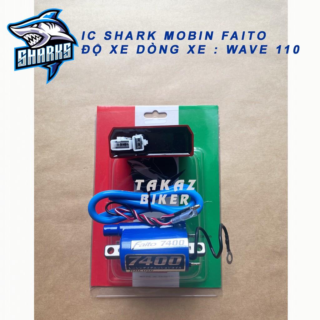 Combo Độ dàn lửa IC SHARK VÀ MOBIN SƯỜN FAITO MỞ TUA HONDA WAVE S110, RS110, RSX110 Xăng Cơ