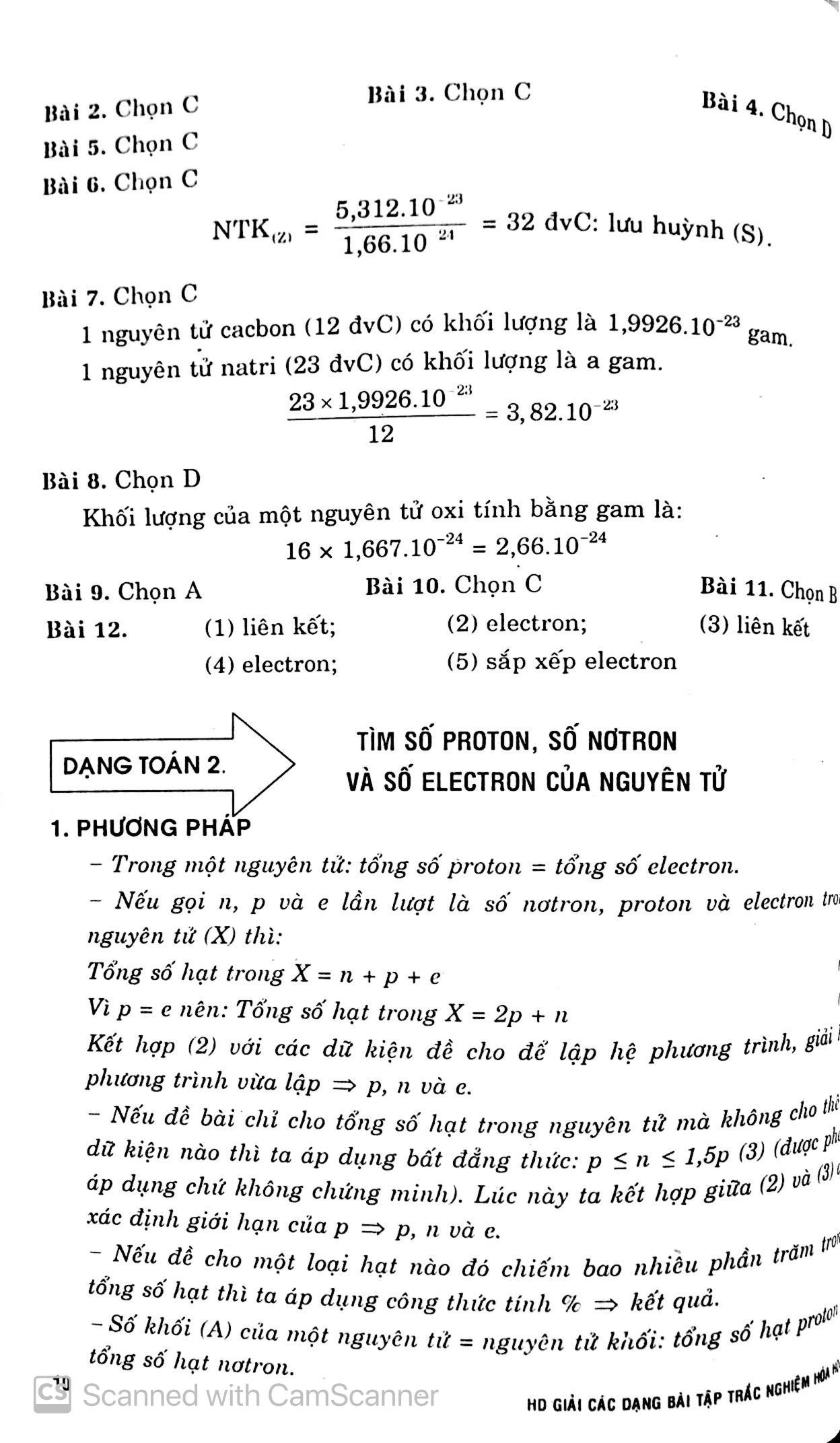 Hướng Dẫn Các Dạng Bài Tập Trắc Nghiệm Hoá Lớp 8