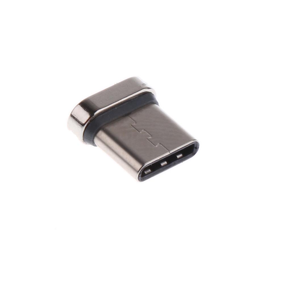 Aluminum USB Type C Magnetic Tip Convert Connector for Samsung Galaxy S8 NEW MacBook Laptop Silver