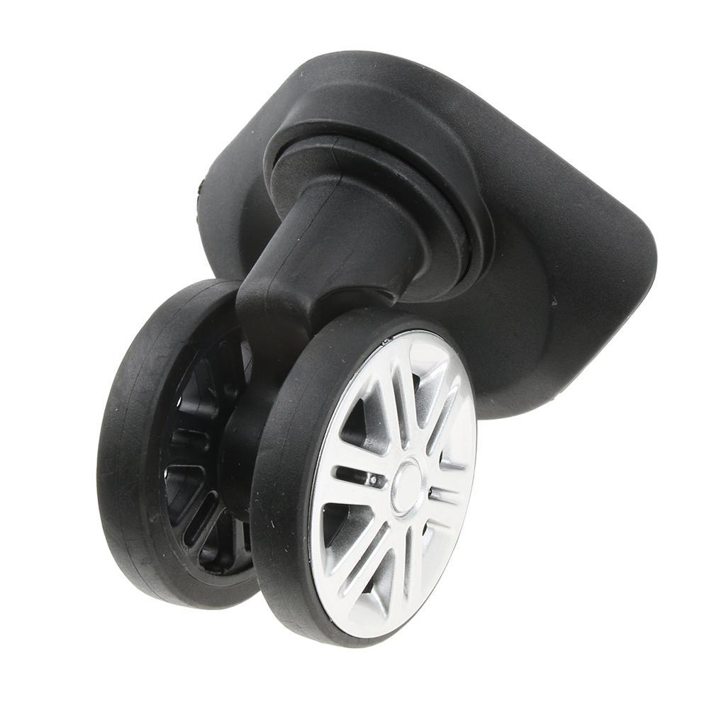 4x 2 Pieces Black Replacement A19 Dual Roller Wheels Luggage Swivel Suitcase Casters Repair Accessory