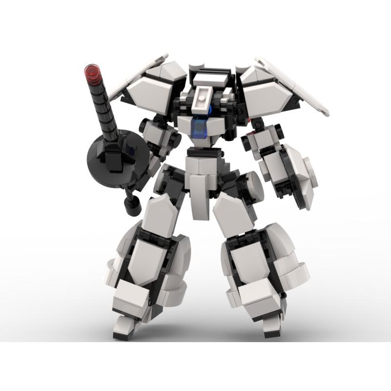 Đồ chơi lắp ráp Robot mech moc Steel White