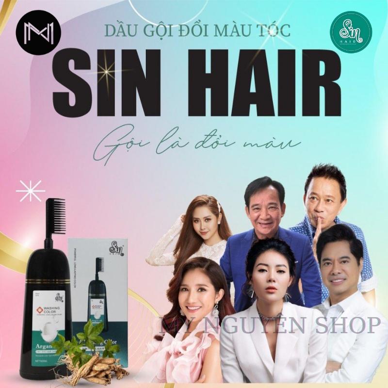 Dâu gội thay đổi màu tóc Sin Hair 500ml màu đỏ rượu trẻ trung năng động