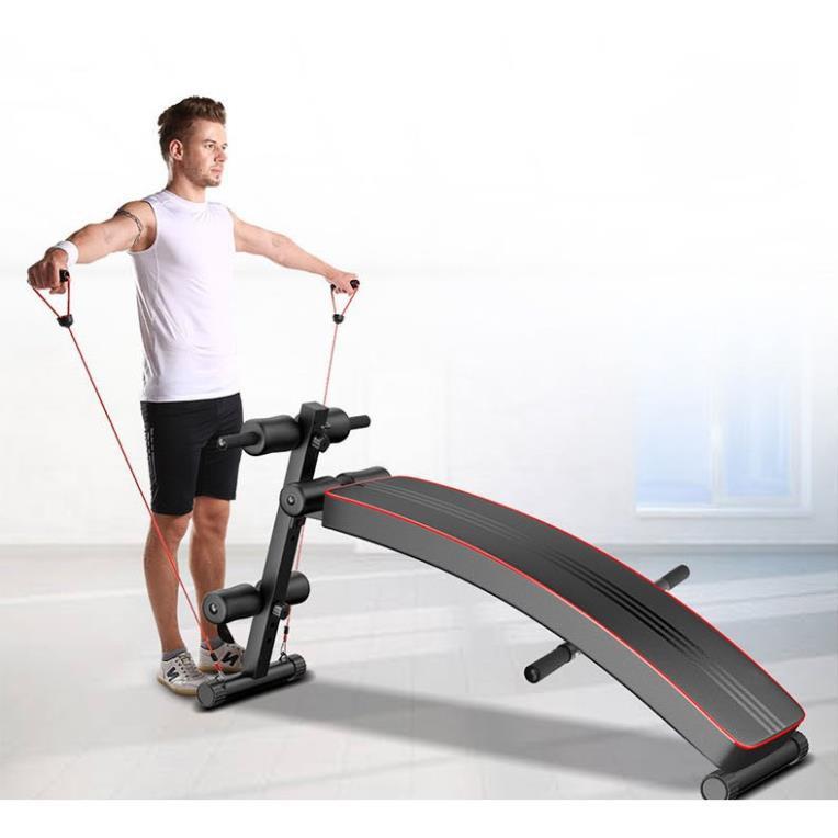 Ghế tập - gập cơ bụng đa năng phòng gym dáng cong tập thể dục, lưng, bụng