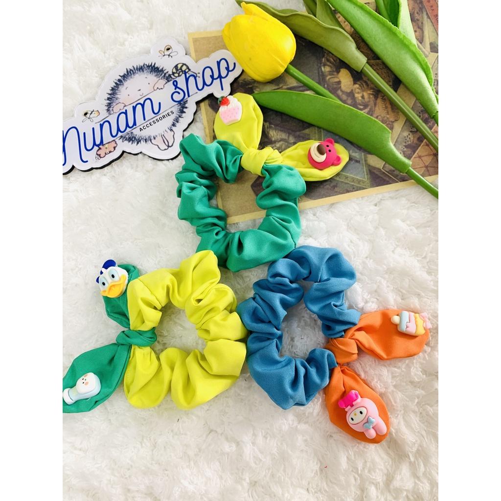 Crunchies cột tóc nơ phối màu nổi bật đẹp xinh - Nunam shop