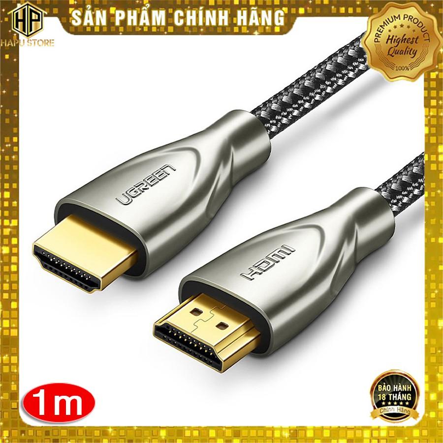 Cáp HDMI 2.0 Carbon Ugreen 50107 dài 1,5m chuẩn 4K/60Hz - Hàng Chính Hãng