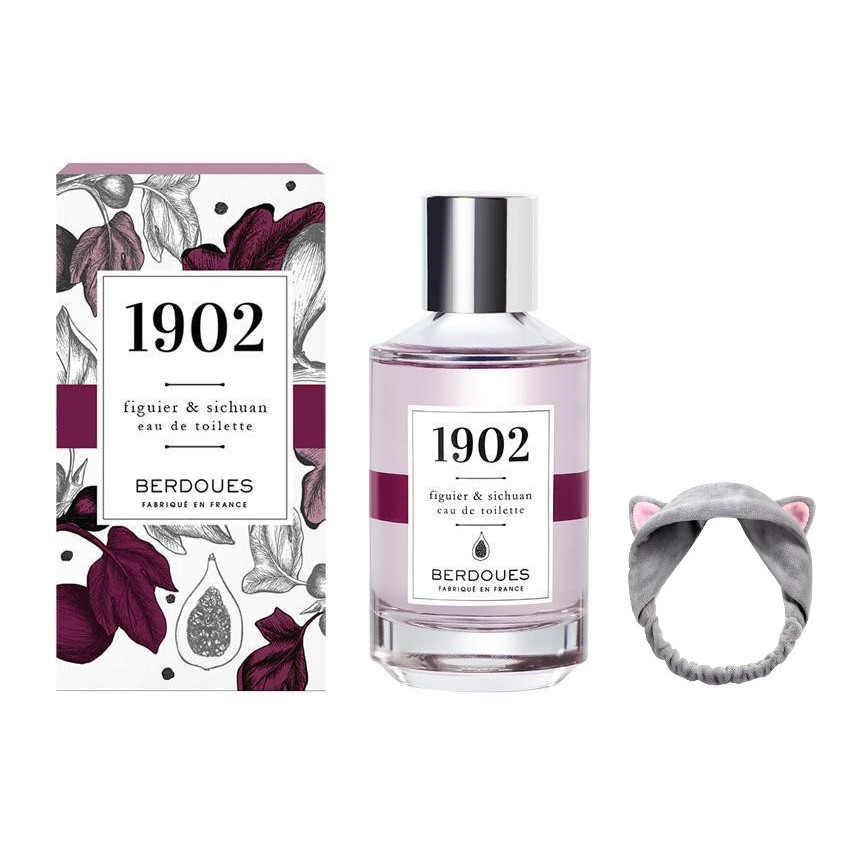 Nước Hoa Berdoues 1902 Figuier &amp; Sichuan Eau De Toilette 100ml + Tặng Kèm 1 Băng Đô Tai Mèo Xinh Xắn ( Màu Ngẫu Nhiên)