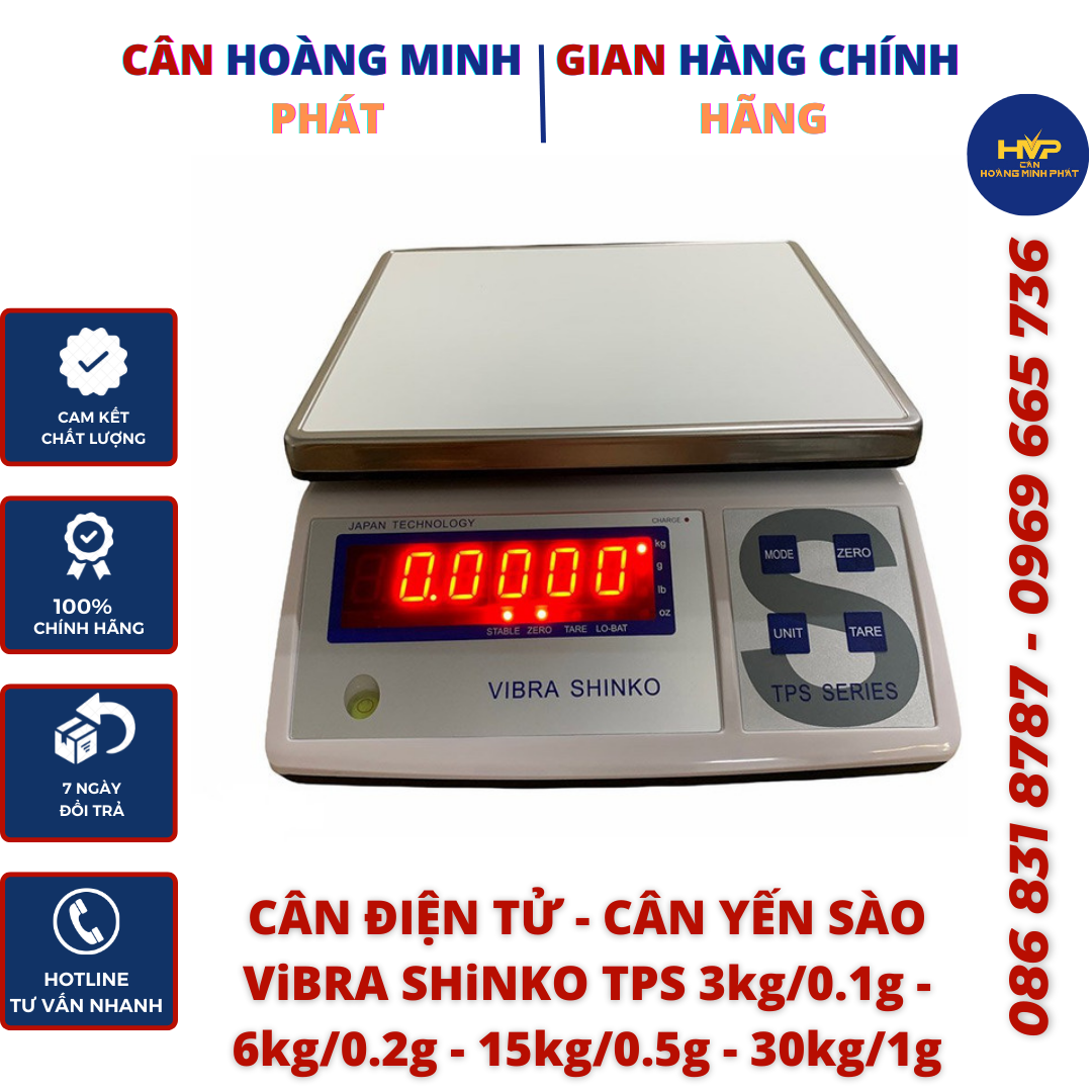 CÂN ĐIỆN TỬ CAO CẤP NHẬT BẢN VIBRA SHINKO 3kg 6kg 15kg 30kg TPS
