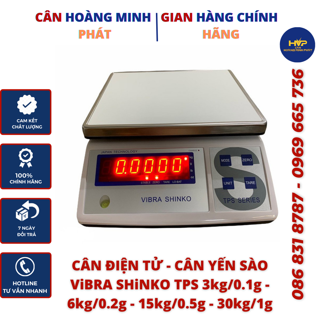 CÂN ĐIỆN TỬ CAO CẤP NHẬT BẢN VIBRA SHINKO 3kg 6kg 15kg 30kg TPS (Cân Cấp Cao JAPAN) (Cân yến sào) [ CÂN HOÀNG MINH PHÁT