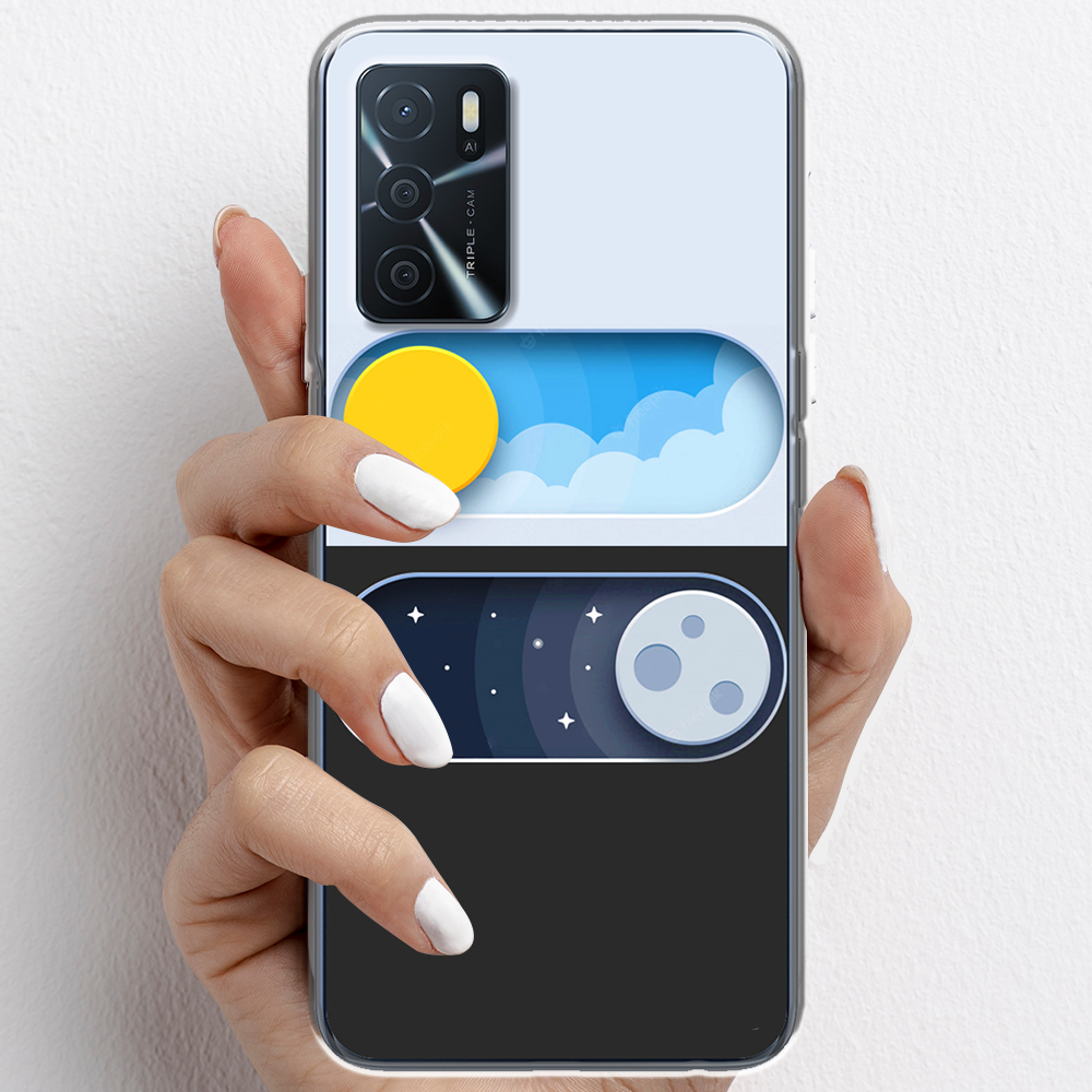 Ốp lưng cho Oppo A16, Oppo A16k nhựa TPU mẫu Ngày đêm