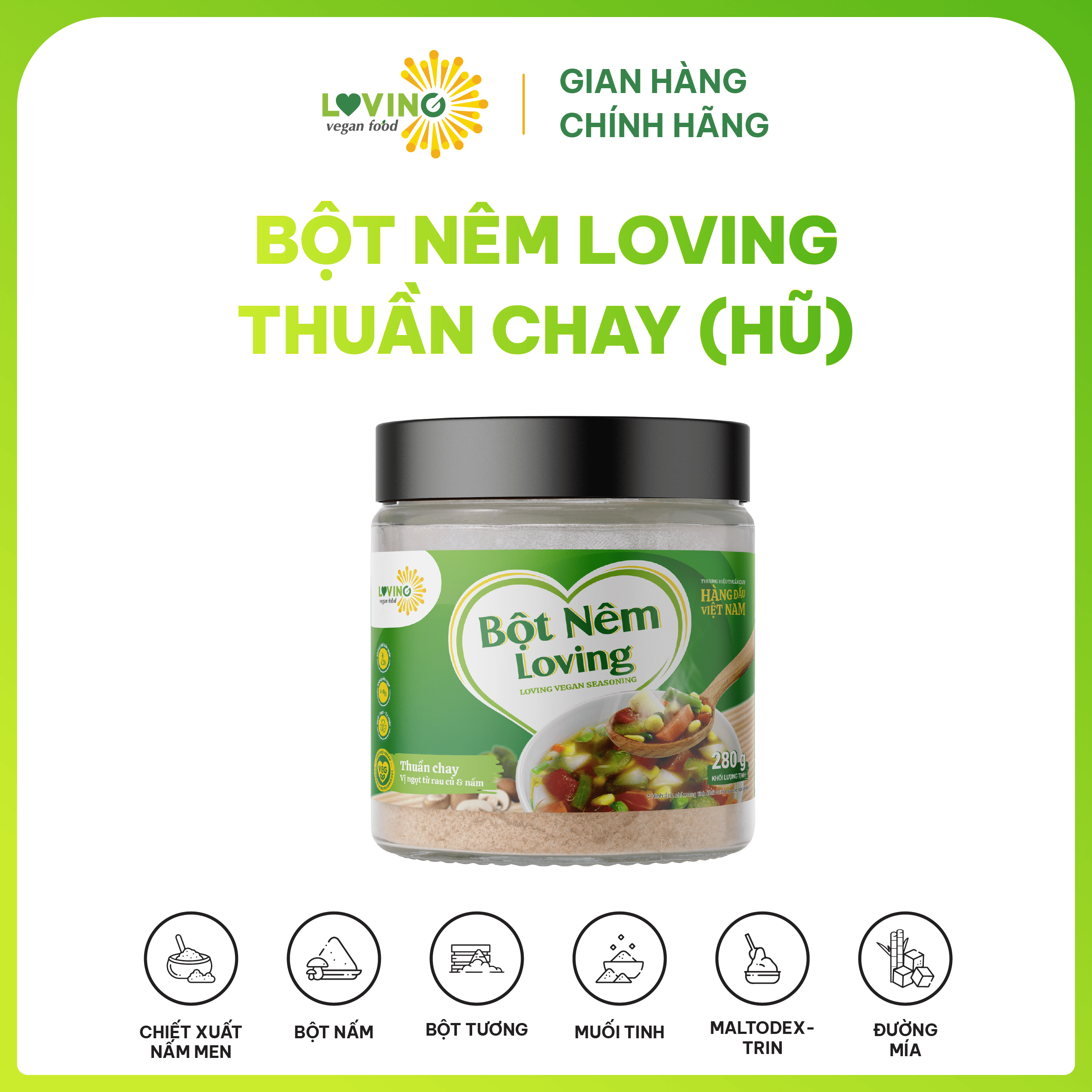 Bột Nêm Loving Thuần Chay hũ 280gram