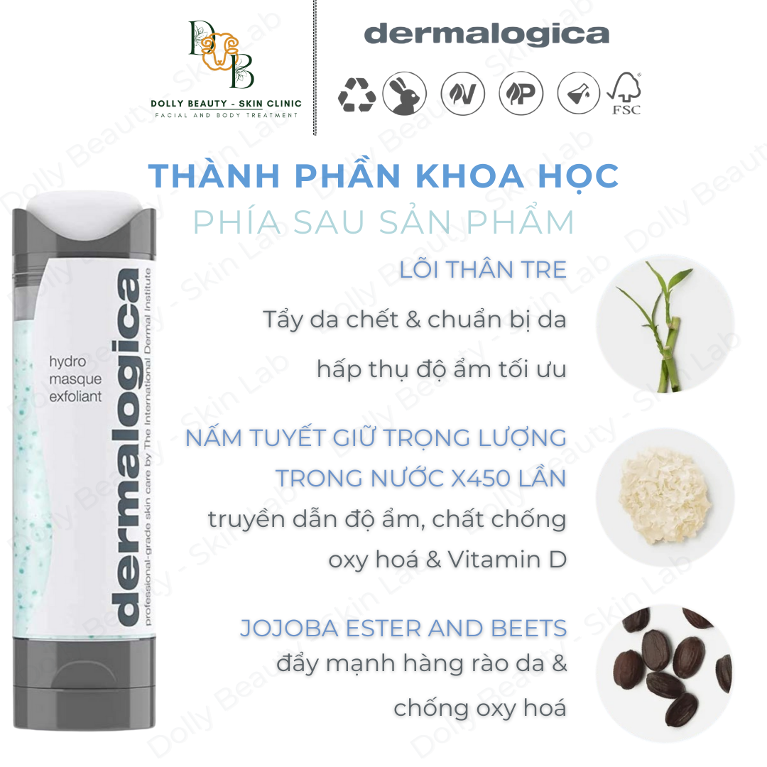 Mặt nạ tẩy da chết cấp ẩm HYDRO MASQUE EXFOLIANT của Dermalogica - Dolly Beauty