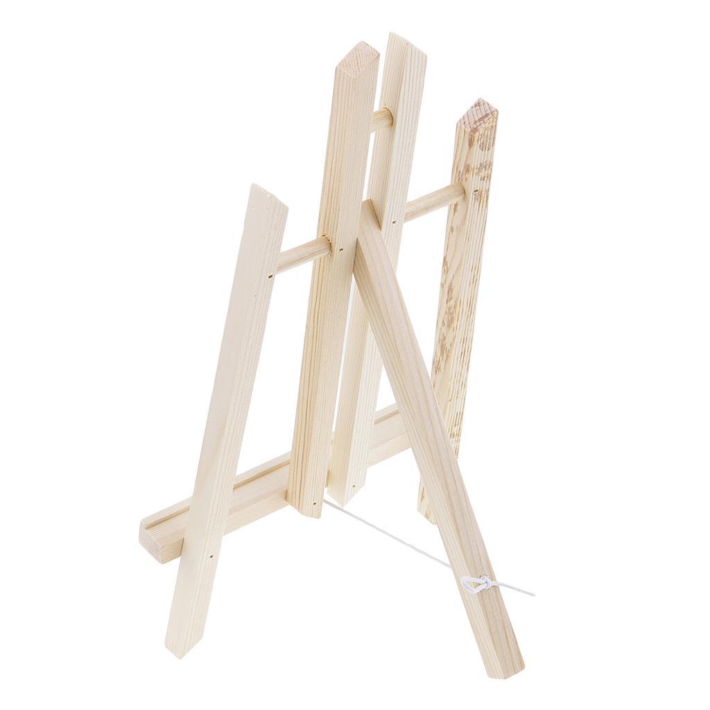 2 Set 30cm Artists Kid Foldable Wooden Tabletop Easel Display Canvas Picture