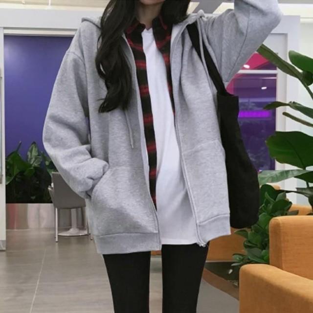 Áo Hoodie Dây Kéo Zip Màu Xám - Hoodie Zipper Xám Trơn