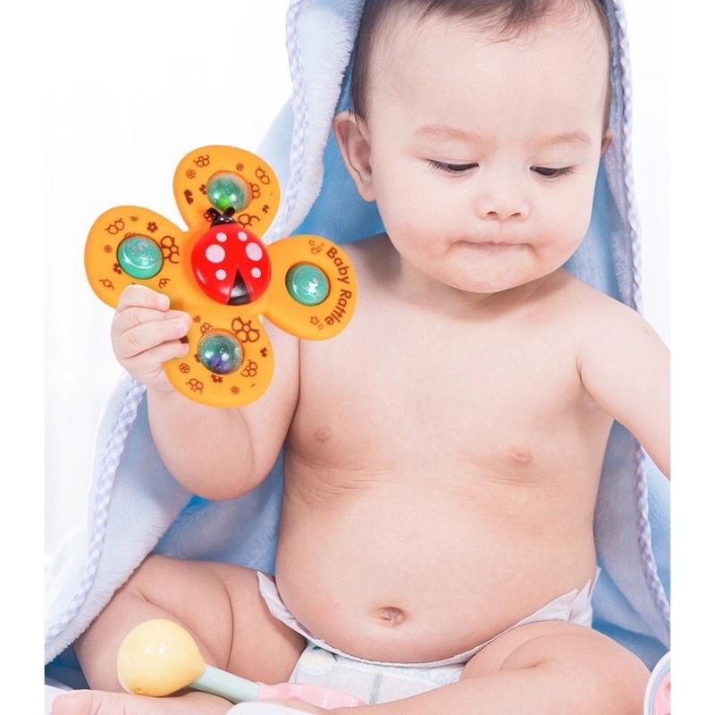 Đồ chơi Spinner- BỘ 3 con quay Spinner vui nhộn cho bé mới biết ngồi