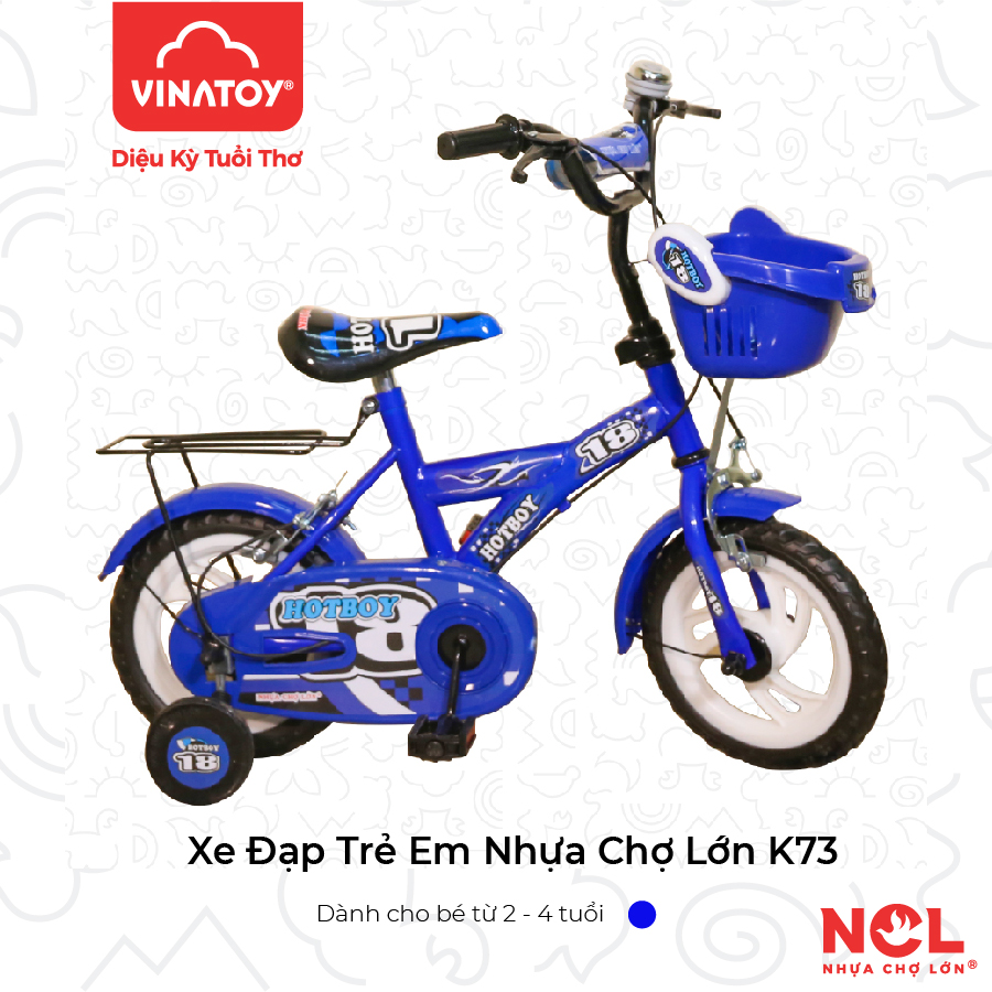 Xe Đạp Trẻ Em Nhựa Chợ Lớn K73 - Dành Cho Bé Từ 2 - 4 tuổi