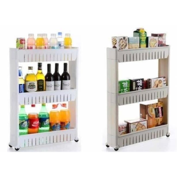 Kệ để gia vị, để đồ 3 tầng có bánh xe