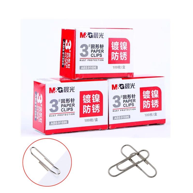 Ghim cài màu / Ghim kẹp giấy / Kẹp tài liệu nhiều màu M&G ABS91699, Hộp 100pcs